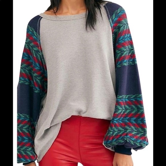 Free People Tops - Free People Rainbow Dreams batwing top